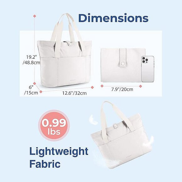 Tote Bag for Women, Beige - Picture 6 of 6